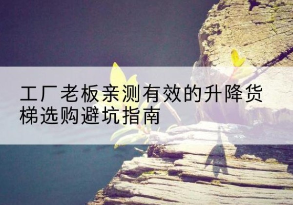 库伦旗升降货梯怎么选-工厂老板亲测有效的升降货梯选购避坑指南